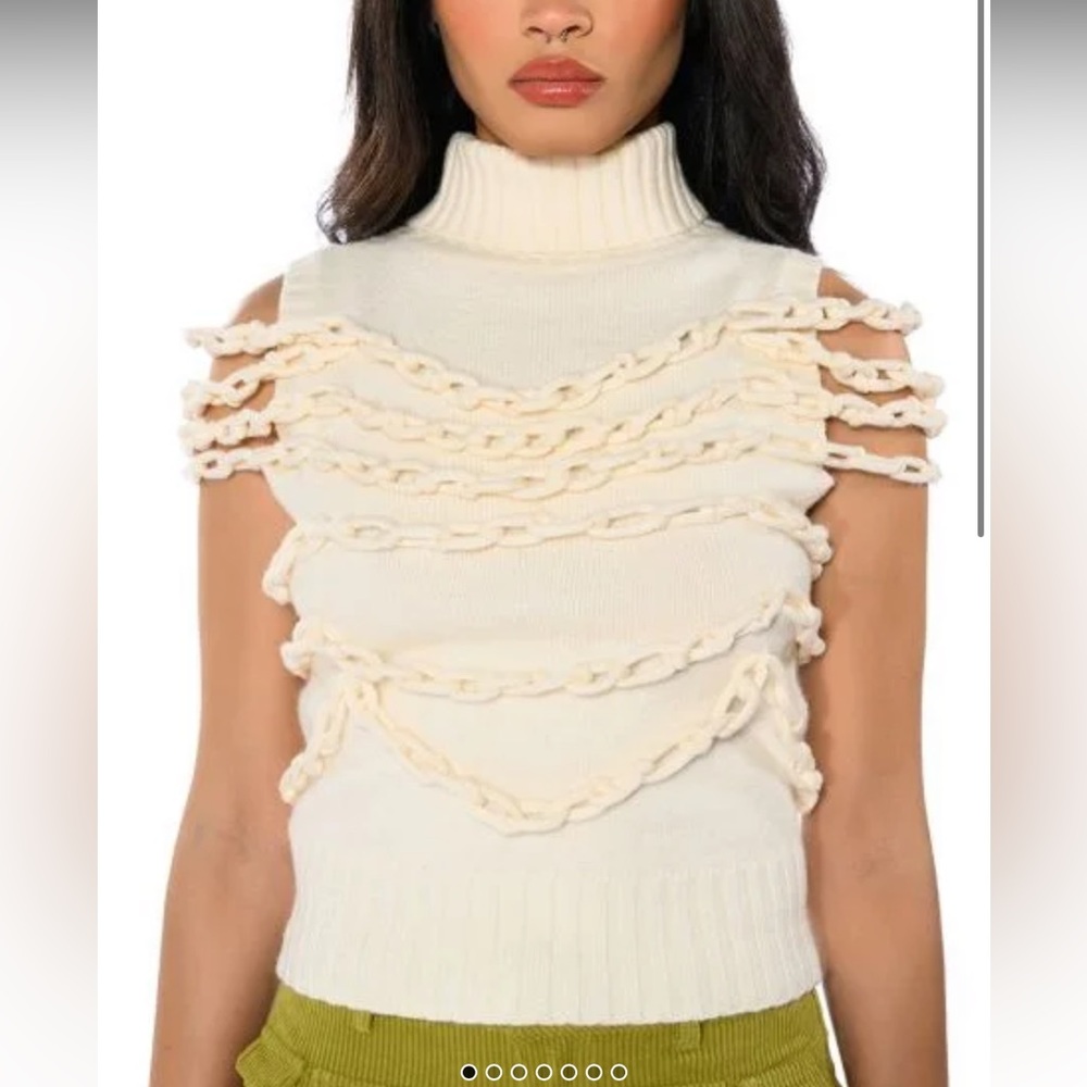 Akira Chain Link Turtleneck Tank